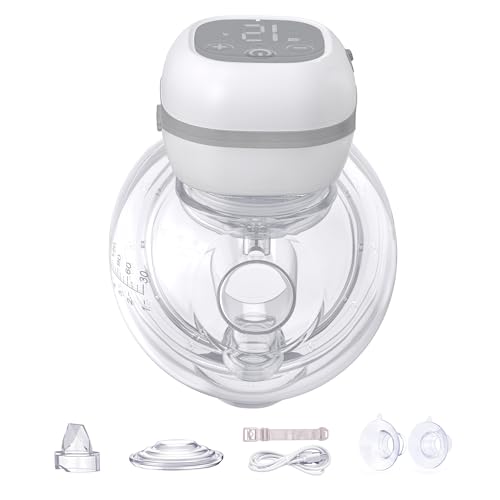 Haokoo Electric Wearable Breast Pump Strong Suction Hands Free Quiet Cordless Portable Pump for Work Travel & Night Use 3 Modes 12 Levels Comfortable Fit BPA Free