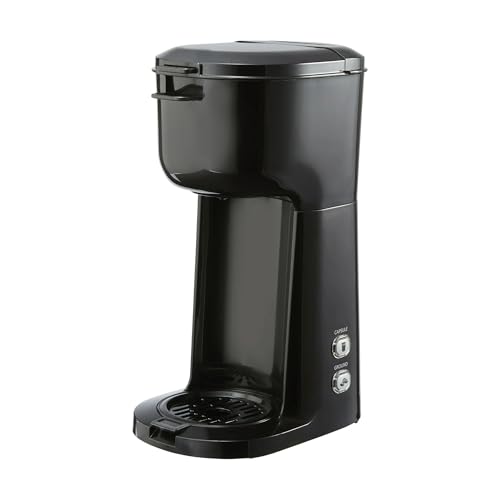 Alimento Para Perro, Pet Products Mainstays - Cafetera de servicio individual, 1 taza de cápsula o café molido, negro, nuevo, modelo: 202140