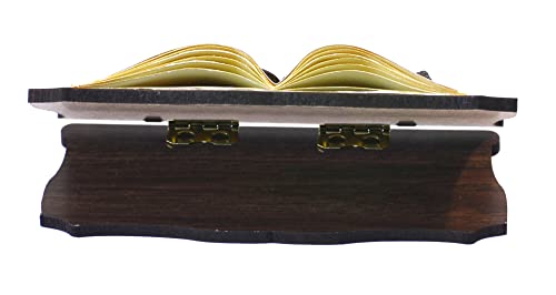 KUSTOM ART St. Padre Pio Type Book Book Printed On Wood Folding With Inserts Ornament Hot Gold 14x9.5 cm, Warm, 14L x 9.5W cm - Image 2