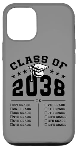 Class 2038 Grow with Checklist Kindergarten Grade School Coque pour iPhone 12/12 Pro