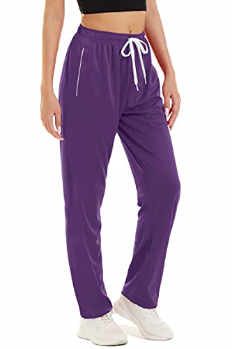 MAGCOMSEN Womens Yoga Pants with Pockets Gym Trouser Workout Pants Hiking Pants Sweatpants Quick Dry Sportswear Running Pants Purple MAGCOMSEN Womens Yoga Pants with Pockets Gym Trouser Workout Pants Hiking Pants Sweatpants Quick Dry Sportswear Running Pants Purple