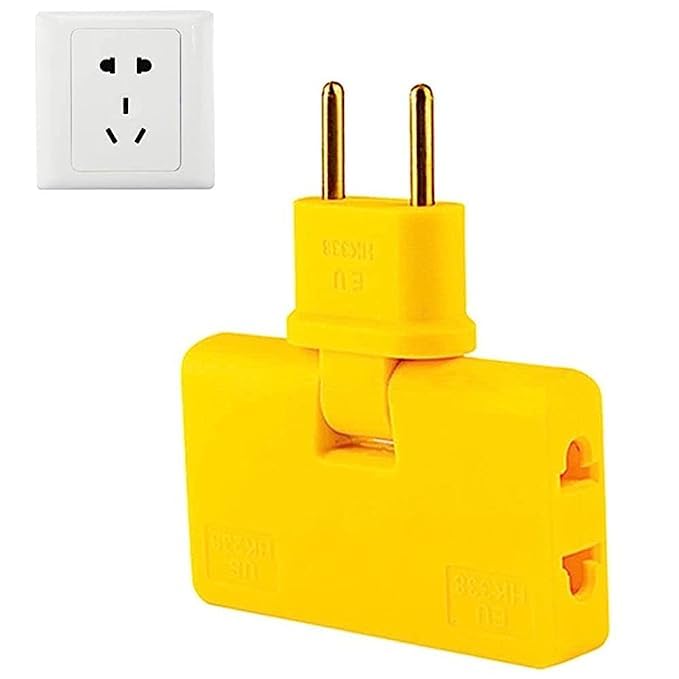CELLEBII®Extension Plug Electrical Adapter 3 in 1 Adaptor 180 Degree Rotation Adjustable for Mobile Phone Charging Converter Socket (Pack of 1)