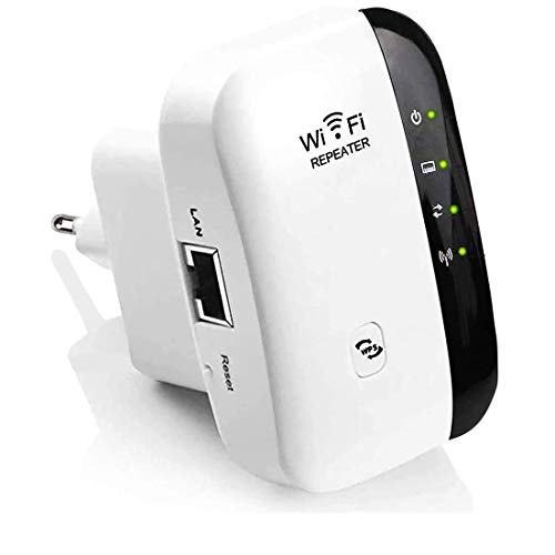 BIGFOX Repetidor WiFi, Amplificador Señal,2.4 GHz y 300Mbps, con Repertidor/Ap Modo y la función WPS，Amplificador Señal de Red WiFi con Puerto Ethernet e Interfaz de Alimentación