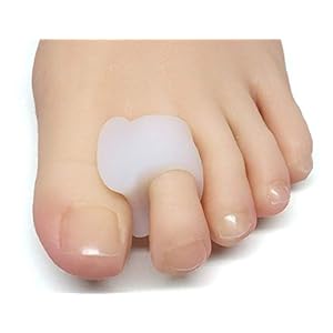 ZenToes Gel Toe Separators for Overlapping Toes, Bunions, Big Toe Alignment, Corrector and Spacer – 4 Pack (White)