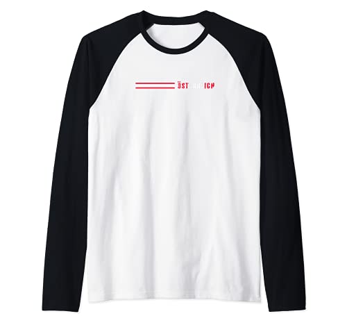 Flag Austria Raglan Baseball Tee, Black