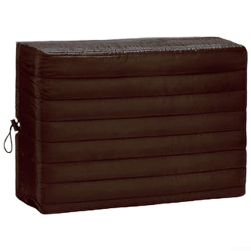 Cubierta de aire acondicionado interior a base de poliéster con forro aislante para reducir los costos de calefacción en temporada de invierno (marrón)