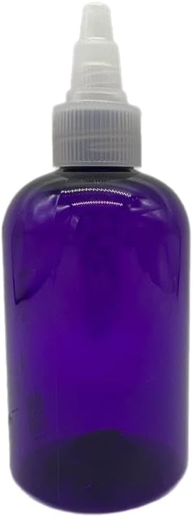 Natural Farms 4 oz Purple Boston BPA FREE Bottles - 12 Pack Empty Refillable Containers - Essential Oils Cleaning Products - Aromatherapy | Natural Open/Close - Made in the USA