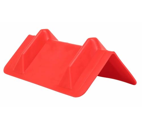 Image of Mytee Products 10 Pack Red Flatbed Edge Protectors - 4 inchx4 inchx11 inch Plastic V Board Flatbed Corner Protectors for Cargo Loads & Tie Down Strap Guard - Fit 1 Strap Up to 4 inch