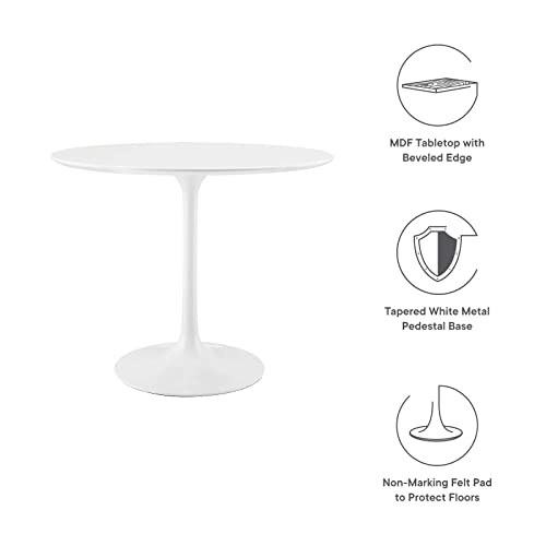 Image of Lippa 36 inch Round Wood Top Dining Table