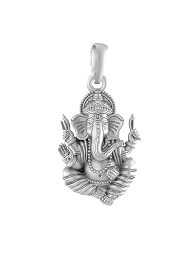 Pendentif Dieu Ganesh en argent sterling 925 taille S pour homme et femme