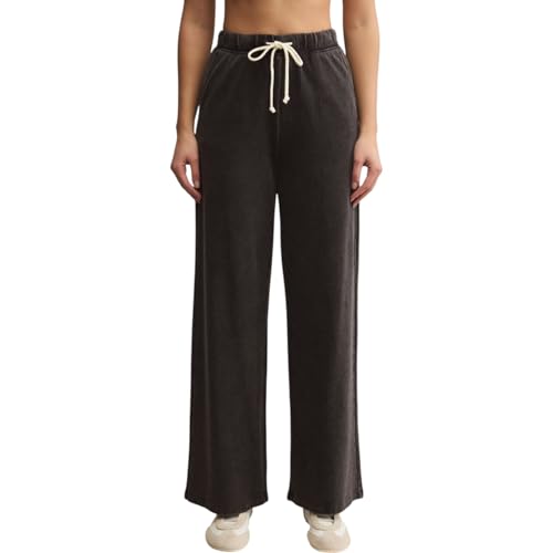 Z SUPPLY Women's Hunter Knit Denim Pant Vintage Black L