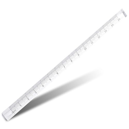 Regla triangular de 15 cm transparente fabricada con material escolar preciso y duradero