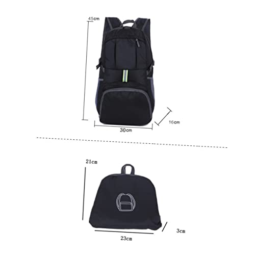 Mochila Deportiva Plegable Ligera Negra miniatura 2