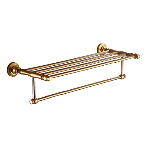 Porte-serviettes de salle de bain étagère murale rétro en matériel antique européen