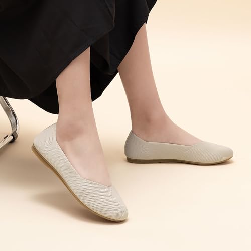 Image of Women's Ballet Flat Dressy Casual Knit Shoes Round Toe Women Mesh Flats