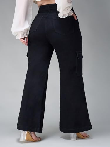 Image of Miss Chase A+ Women's Bootcut High Rise Regular Stretchable Denim Jeans