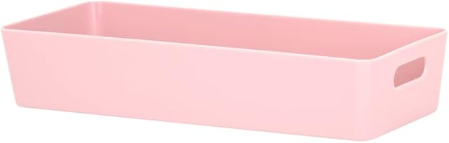 Wham Studio Plastic Storage Cool Basket/Box - Rectangular 10.01 Plastic Storage Box - Wham Studio Kitchen Home Office Storage Basket Boxes (Blush Pink)