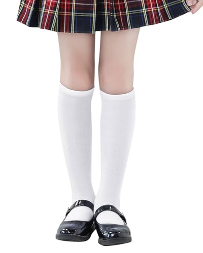 Century Star Girls Knee High Socks School Uniform Socks for Girls Boys Dress Sock Kids Stockings Seamless Sock Solid2