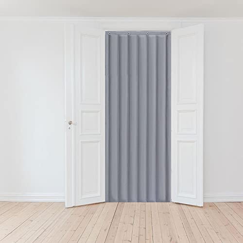 Cortina De Puerta Insonorizada Gruesa,Cortina Opaca Termica Aislante,Cortina De Puerta A Prueba De Viento Cálida,Cortina De Puerta Opaca De Privacidad De Dormitorio,para Pasillos/Puertas ( Color : Gra