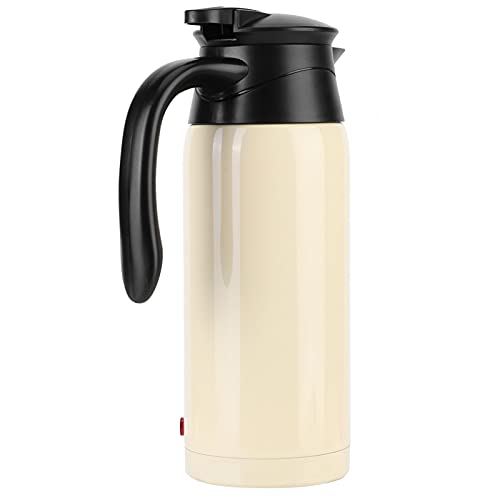 Truck Kettle, 800ml 12V-24V Travel Car Truck Kettle, Fast Hot Water Boiler 96W-200W Electric Kettle Auto Shut-Off with Car Cigarette Lighter for Making Tea, Coffee, Self-Driving Tour(yellow)