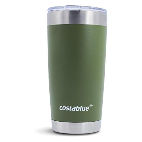 costablue Travel Coffee Mug - 20 Oz. Stainless Steel Insulated Coffee Mug, Leak Proof Tumbler w/Dishwasher Safe Lid, Double Wall Travel Coffee Cup, Reusable Insulated Tumbler for Hot & Cold Beverages Cover