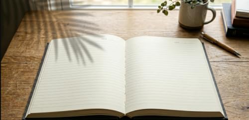 Image of Unruled Premium Hardcover Journal Notebook | Weekly Summary, To-Do Lists & Goal Planner | Undated Productivity Journal | A5 Size, Smooth Writing Pages | 100gsm Thick Paper, 80 Sheets /160 Pages Per Book | Elegant Notebook for Work, Study & Personal Planning (ORANGE, Unruled)