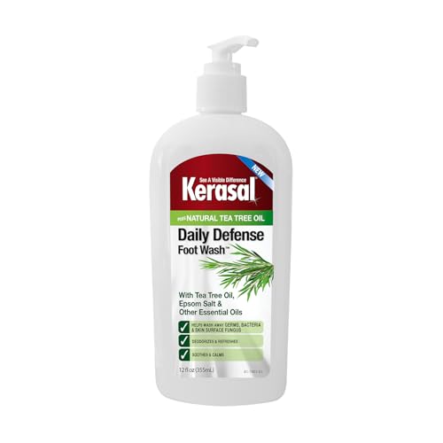 Kerasal Daily Defense Foot Wash Daily Cleanser for Feet 12 Ounce (Packaging May Vary)