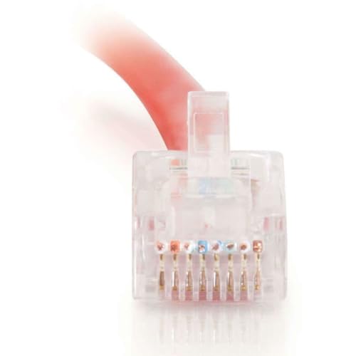 Image of C2G 24503 Cat5e Crossover Cable - Non-Booted Unshielded Network Patch Cable, Red (5 Feet, 1.52 Meters)