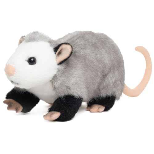 Image of Bearington Harry Possum Plush Toy - 9" Realistic Opossum Stuffed Animal with Soft Fur and Lifelike Details - Adorable and Cuddly Opossum Plushies Gift for Kids, Toddlers, and Animal Lovers