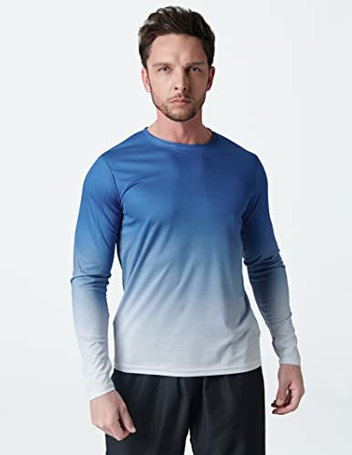 3 Pack: Men's Long Sleeve T Shirts, Dry Fit Uv Sun Protection Outdoor Hiking Athletic Active Tops With Thumb Holes (Set 3, Large) #TOP3