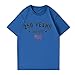 Women 4th of July Round Neck Shirts 250 Anniversary Printed Short Sleeve Blouse Casual Loose Independence Day Tops