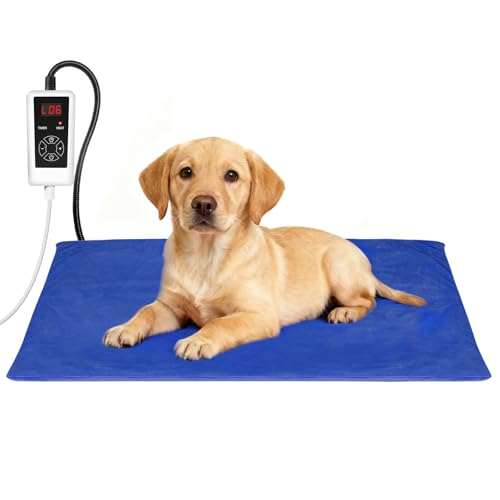 RIOGOO Pet Heating Pad with Timer and Adjustable Temp