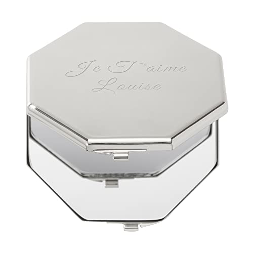 Espejo compacto plateado octagonal Things Remembered miniatura 2