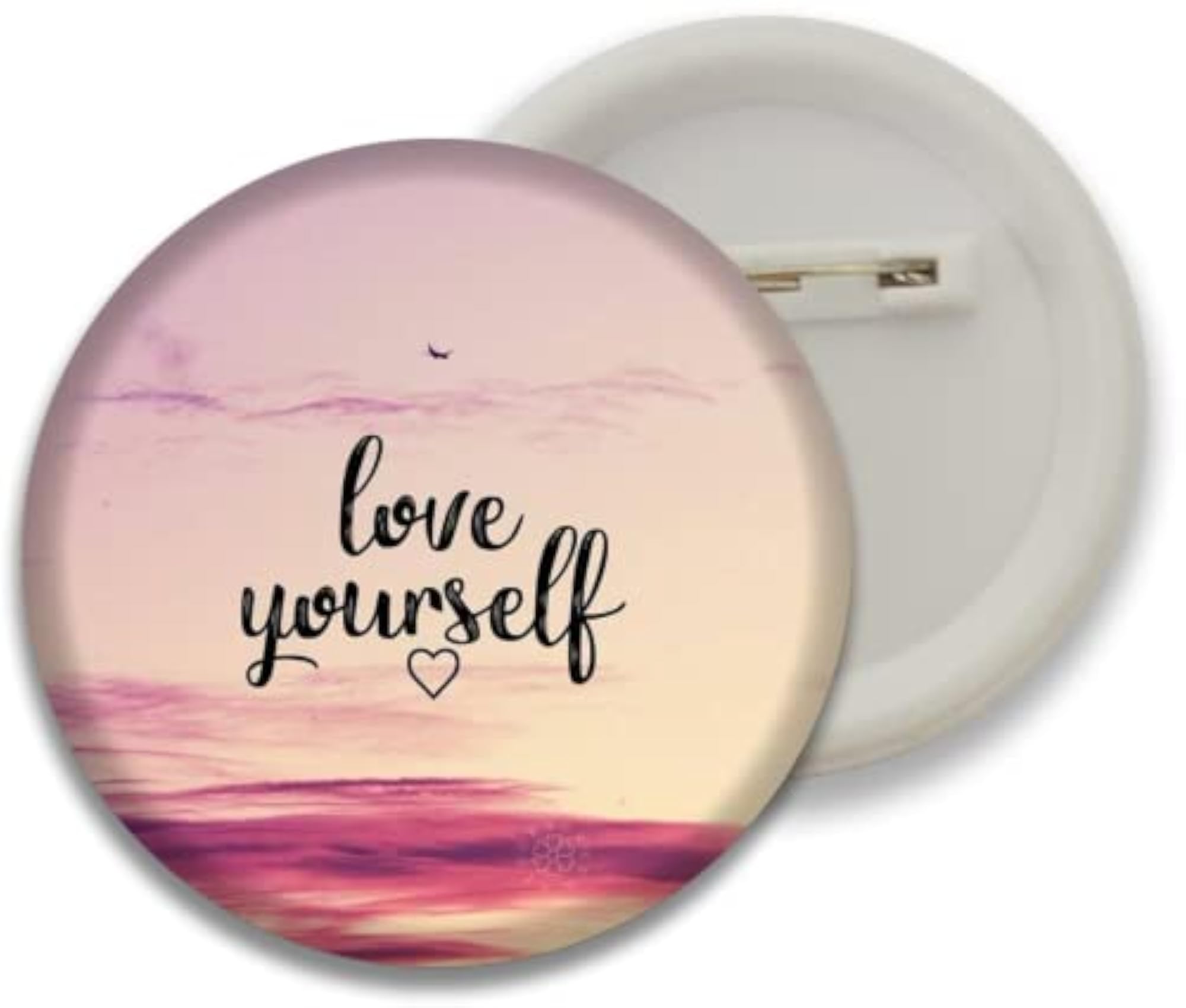 Inspirational Motivational Button Badge, 58mm Pin Back Badge with Quotes