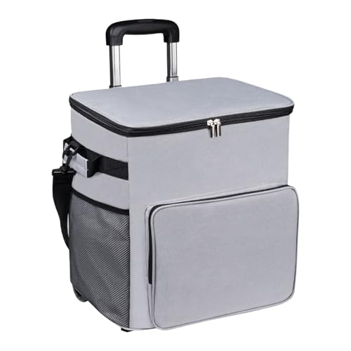 Enfriador enrollable – 35 l protección contra fugas carro de hielo aislado enfriador de viaje | Bolsa de asa portátil para exteriores, playa, patio, picnic, camping, barbacoa, eventos, excursiones