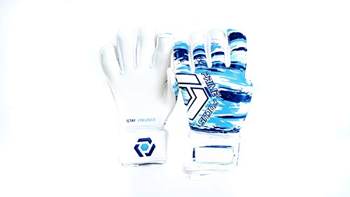 Prime Focus Goalkeeping Youth & Adult Goalie Gloves w/Finger Protection (Sizes 6-10) Professional German Latex w/Inner Silicone Gel (6)
