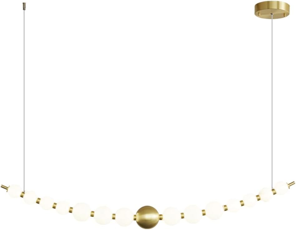 GUHPZA Lámparas De Araña Minimalistas De Espectro Completo | Lámpara Colgante con Collar De Perlas | Lámpara Colgante Estilo Francés para Sala De Estar | Lámpara De Co