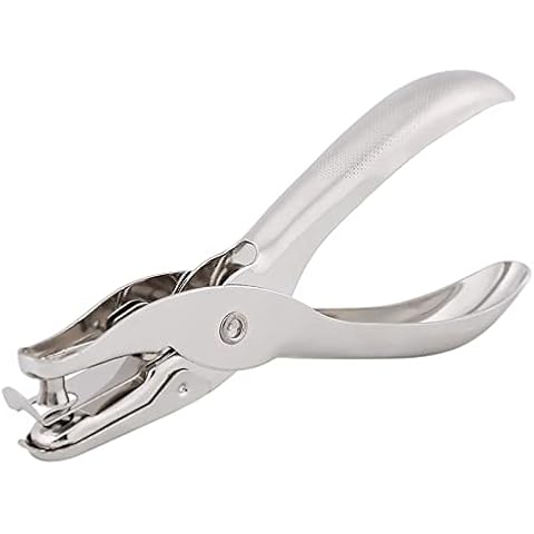 Paper Punch Single Hole Puncher Circle All Metal Hand Held DIY Craft Paper Puncher Single Hole 6mm Cover