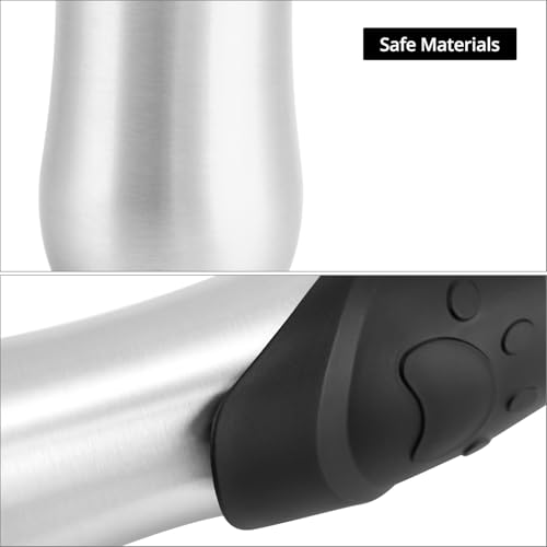 QWORK® Trinkflasche Hund Große 750ml, Hundetrinkflaschen aus 304 Edelstahl, Hundetrinkflasche Tragbar, zum Spazierengehen, Wandern, für Outdoor-Aktivitäten