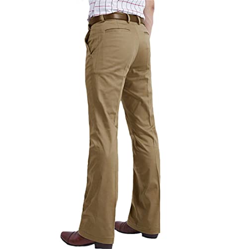 Men Flared Boot Cut Trousers, Business Casual Classic British Style Pants, Office Slim Formal Suit Bottom Pants2