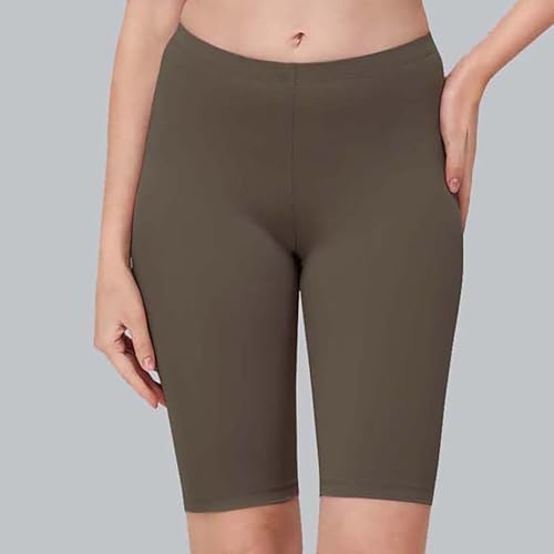 Image of SOIE Women's Mid Rise Soft Polyamide Spandex Knee Length Cycling Shorts