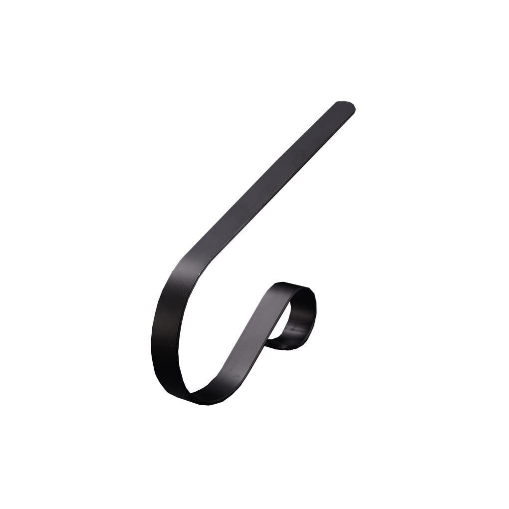 WOVEBIUS Christmas Fireplace Hook Atmospheres Ball Wreath Sock Hanger Party Nonslip Reusable Household Decoration Stocking Black