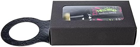 Miniatura 6 de ClearBags Caja de botella de vino de papel negro con ventana, tamaño 2 14 "x 1 18" x 3 78", cajas de regalo plegables colgantes, sostiene trufas,