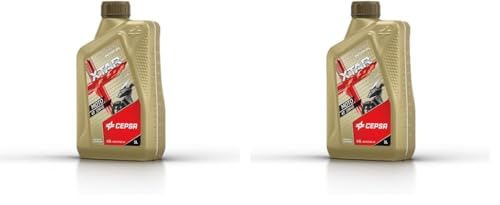 Cepsa XTAR Moto 4T 10W40 (1L) Lubricante multigrado Semi-sintético para Motos de 4T (Paquete de 2)