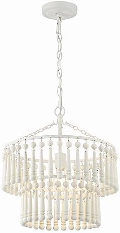 Crystorama Tiana 1 Light Matte White Pendant