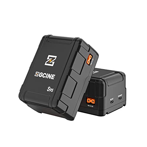EACHSHOT ZGCINE S95 Mini V-Mount Batteriehalterung PD Fast Charging für Kameras, Camcorder, Monitore und Smartphone Cover
