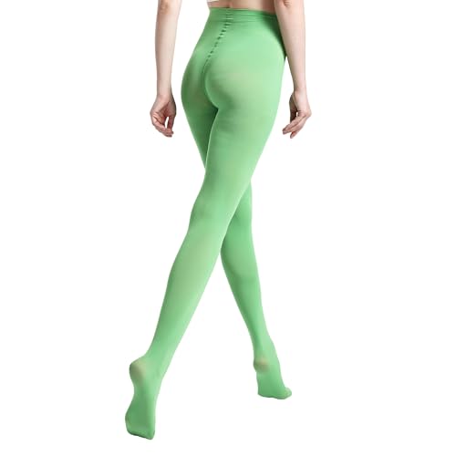 Image of MATHACINO Women's 80D Solid Color Soft Semi Opaque Pantyhose Colored Tights High Waist Womens Tights