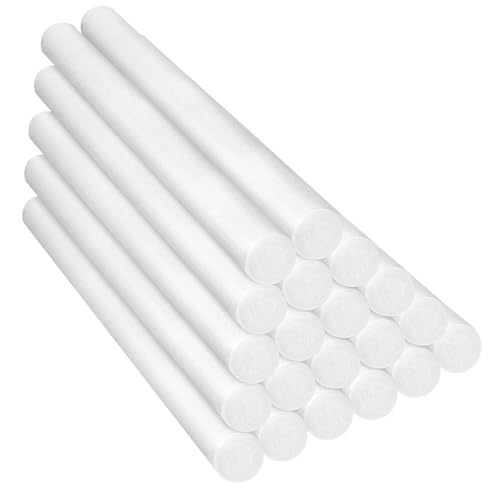 Frienda 20 Pcs Solid Pool Noodles 1.57 x 35.83 Inch Craft Foam DIY Craft Foam Swimming Pool Noodles Round Tube for Kids Floating Craft Projects(White)