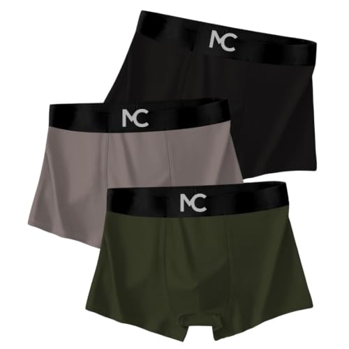 Image of Men's Microfiber Boxer Briefs for Men | Ultra Soft, Breathable, Moisture Wicking Stretch Trunks | Anti-Chafing Comfort | Elastic Waistband Pack of 3