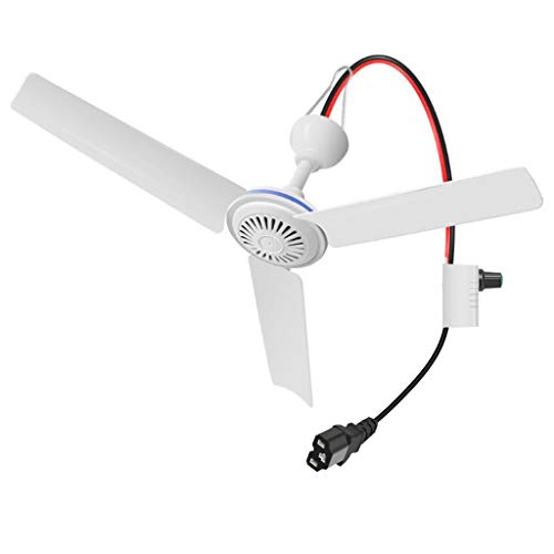 Riiichflowshop Ventilador de Techo portátil con Enchufe C13 3 aspas para Tienda de campaña Ventilador Colgante de Velocidad Ajustable para Acampar al Aire Libre